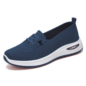 🔥Last day 49% OFF🔥-Slip On Sneakers Women Breathable Mesh Knitted Woven Low Top Walking Shoes Lightweight Wide Width Non-Slip Shoes