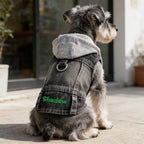 Personalized Name Denim Pet Hoodie Jacket | inCloth60