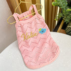 Personalized Embroidered Name Pet Breathable Tank Top | inCloth34