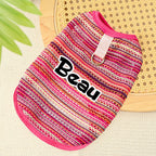 Personalized Name Striped Dog Jumpsuit | inCloth47