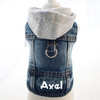 Personalized Name Denim Pet Hoodie Jacket | inCloth60