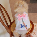 Personalized Pet Floral Bowknot Dress | inCloth38