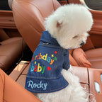 Personalized Embroidered Name Pet Birthday Denim Jacket  | inCloth68