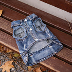 Personalized Embroidered Name Pet Denim Vest | inCloth63