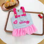 Personalized Name Pet Denim Dress & Hat Set | inCloth67