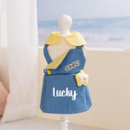 Personalized Name Pet Denim Overalls Dress  | inCloth59