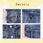 Personalized Embroidered Name Pet Denim Vest | inCloth63